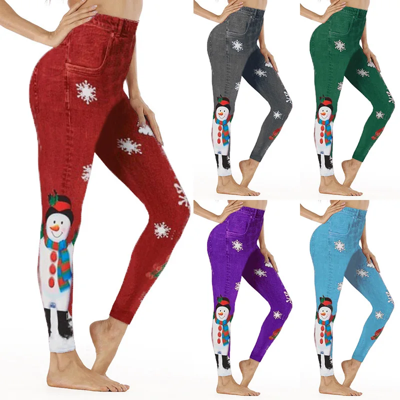 New Christmas Sport Leggings Women 3D Printing Tights Yoga Pants Gym Leggin Ladies Seamless Leggins forFemale LeginsySexy Legins