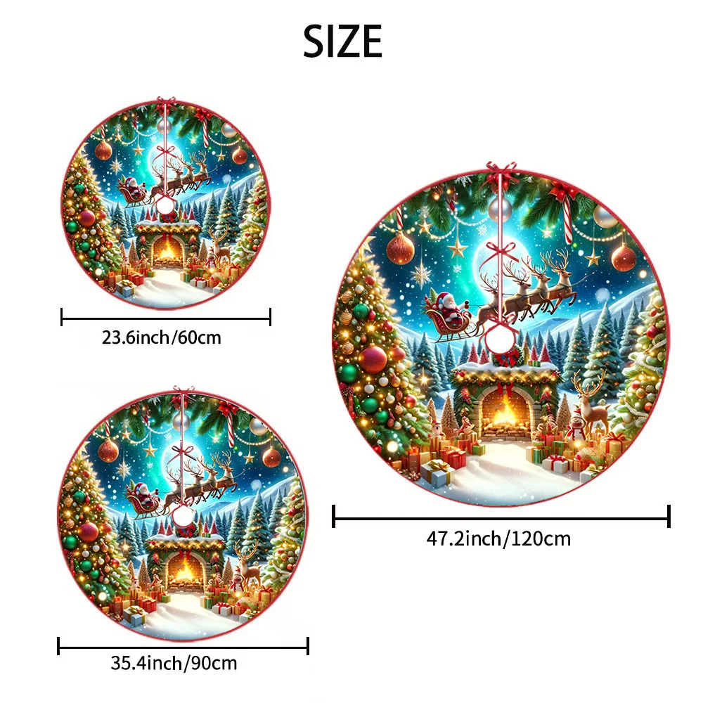 تنورة شجرة عيد الميلاد المجيد من فيكاما، زينة كلاسيكية للعطلات، مثالية لعيد الميلاد والهالوين والاحتفالات للعام الجديد