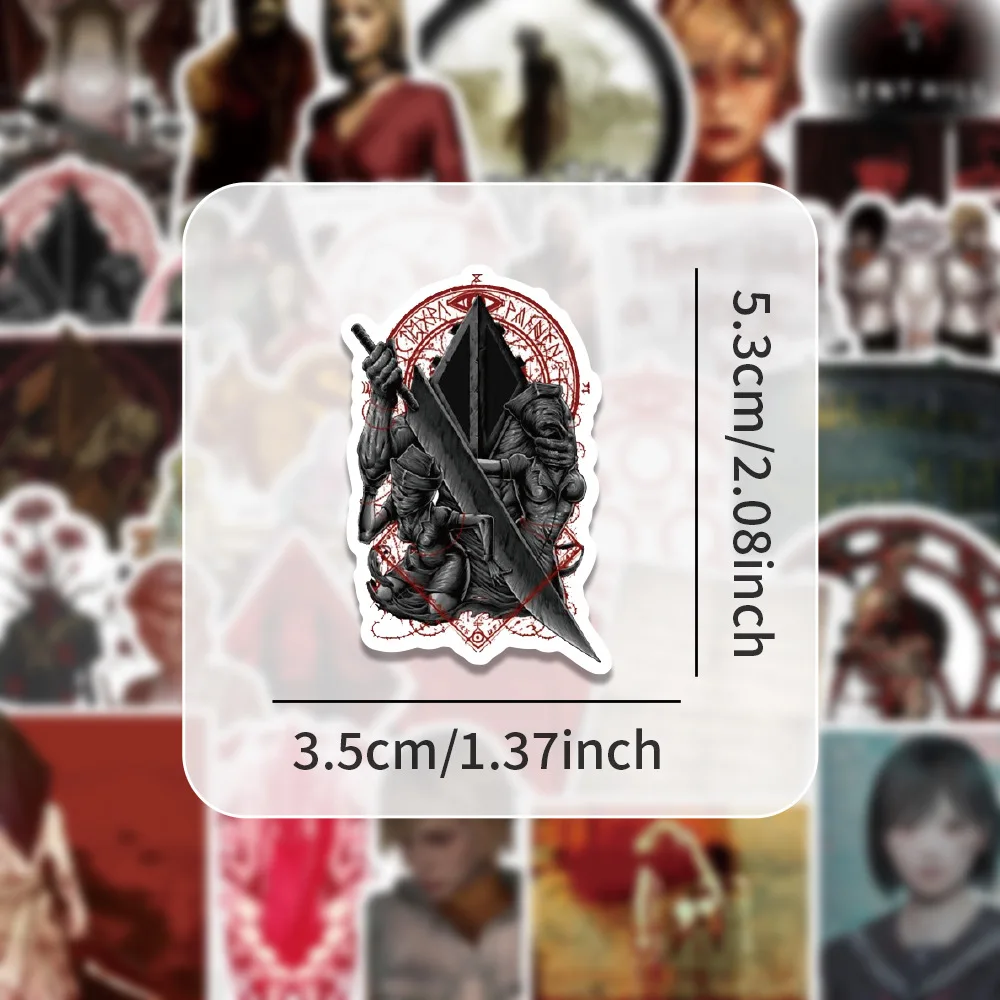 54PCS SILENT HILL f ​ ​ Pegatinas de grafiti de dibujos animados DIY, equipaje decorativo, cuaderno, taza de agua, iPad, pegatinas impermeables, juguete para niños