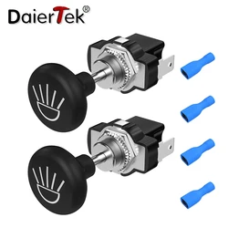 DaierTek 2PCS Golf Cart Push Pull Light Switch 12 Volt Universal Headlight Switch Button for Club Car EZGO Yamaha