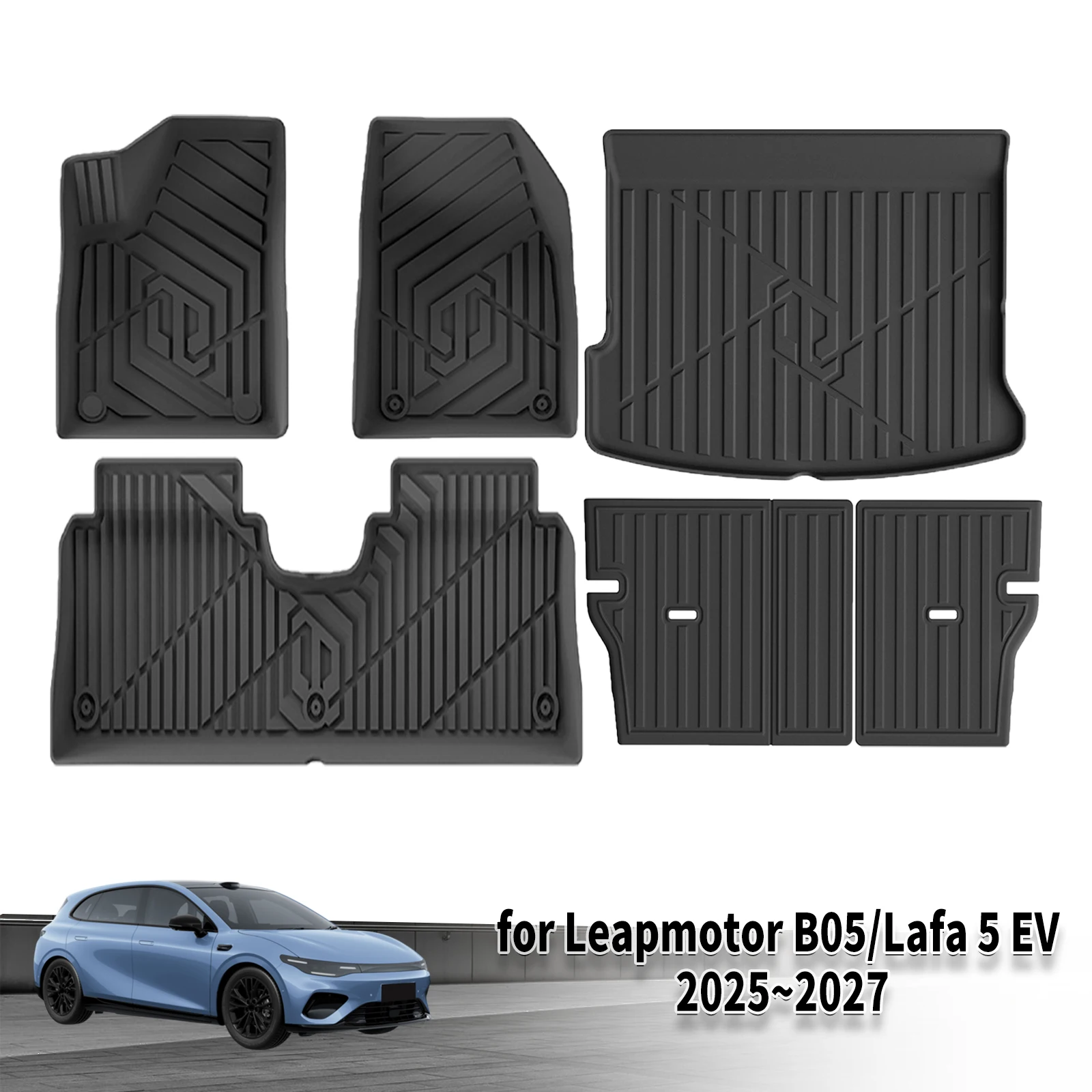 for Leapmotor B05 Lafa 5 EV 2025 2026 2027 LHD Waterproof TPE Car Floor Mats 3D Laser Scanning Perfect Fit Odorless Accessories