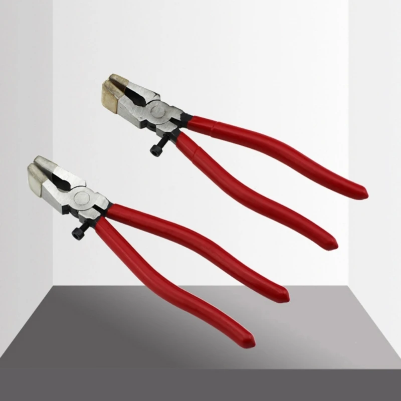 8 Inch Flat Nose Pliers With Adjustable Screw for Mosaics Glass and Ceramic Trimming Pliers High Carbon Steel Clamp F1CD