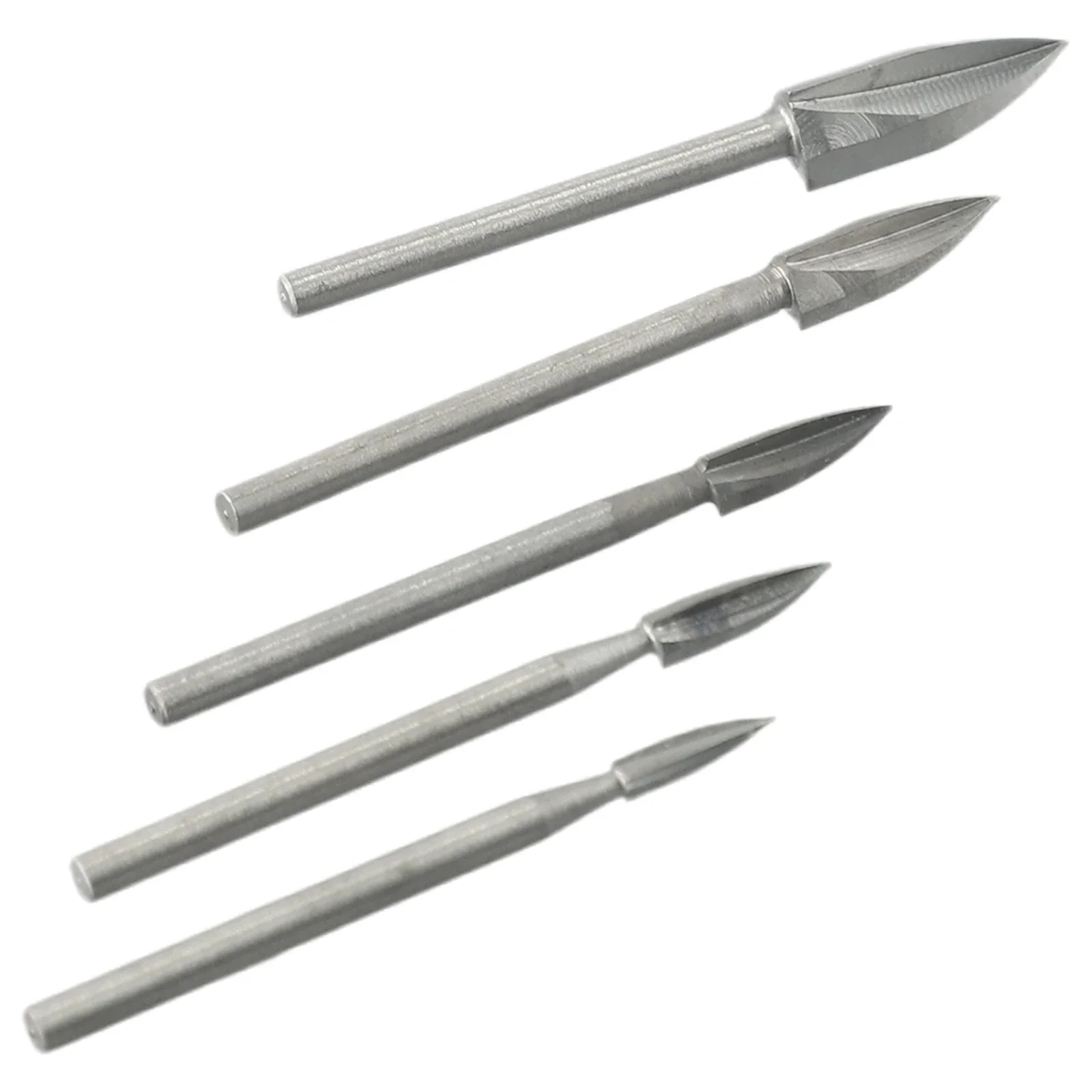 High Quality Practical Wood Carving Tools 5PCS Engraving High Speed Steel Set Silver Carbide Grinding Tool Kit