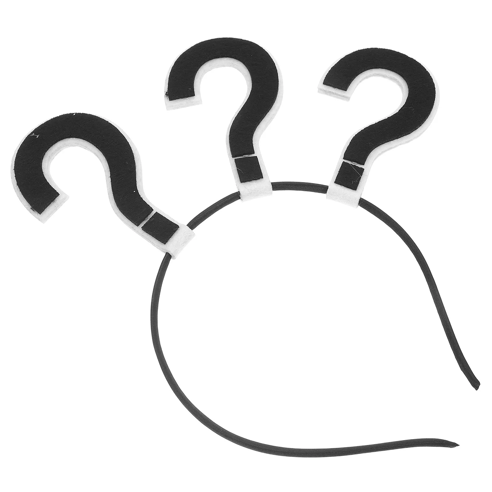 

Distinctive Question Mark Shaped Headband Exquisite Craft Fabric Hair Band for Women Teens Adults Festival Party Gift