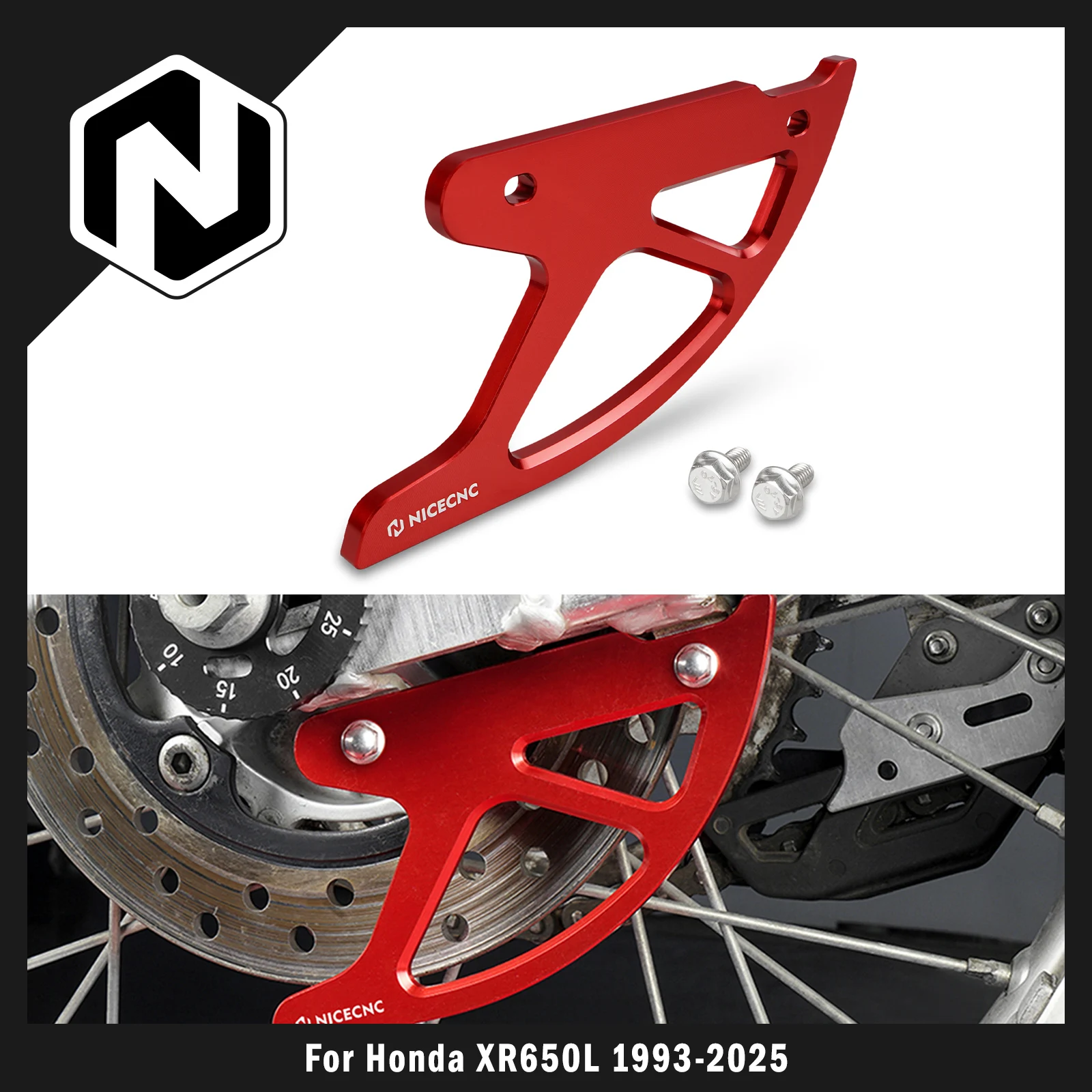 

NICECNC для Honda XR650L 1993-2025 XR600R 1991-2000 XR250R 1990-2004 XR400R 1996-2004 XR 650L 250R 600R Защита заднего тормозного диска