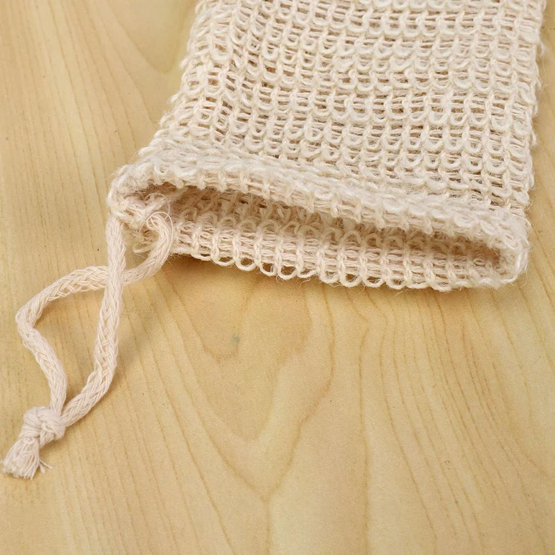 سيزال الطبيعية التقشير الصابون التوقف حقيبة ، حامل الحقيبة ، 30 حزمة