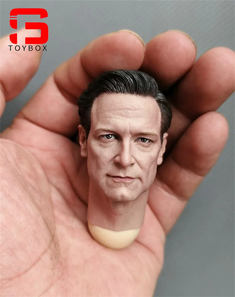 Model głowy Colin Firth w skali 1/6, rzeźbiony, pasujący do 12-calowych męskich figurek żołnierzy, lalek.