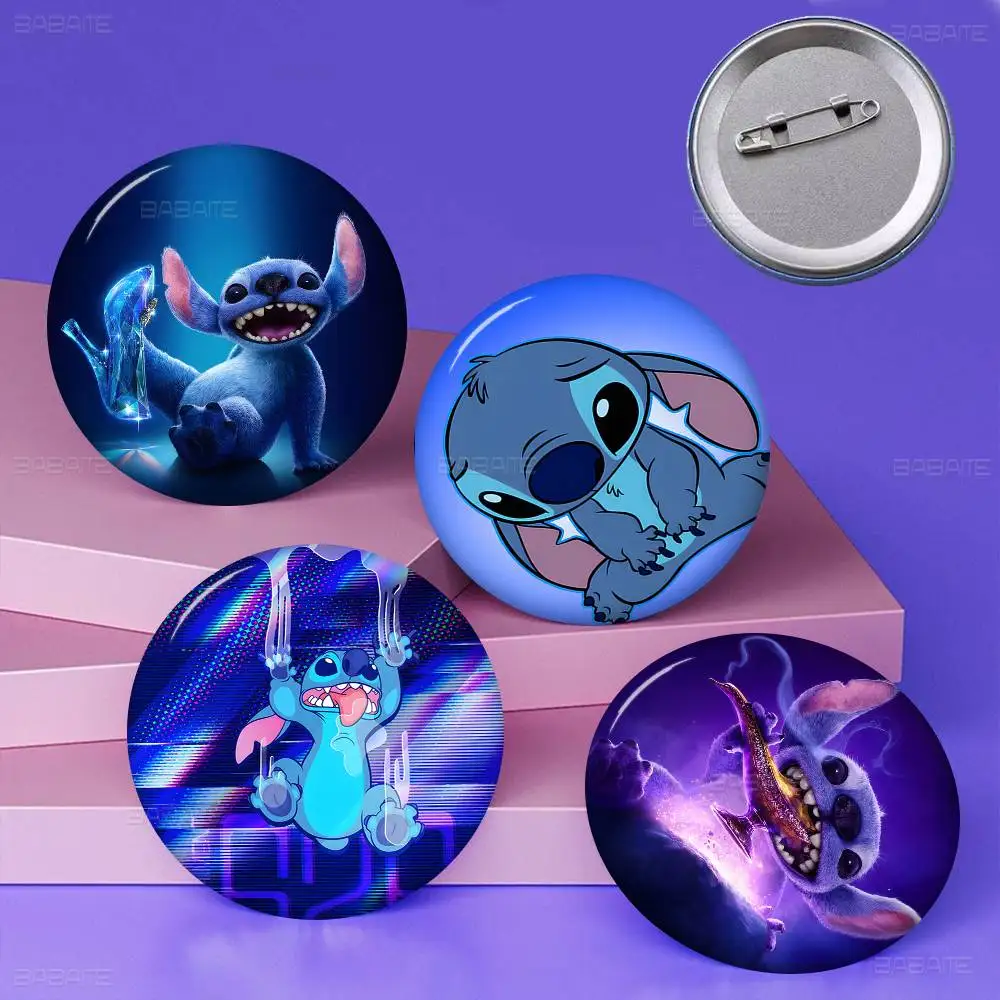 Cute S-Stitchs 58mm Cute Series Pins Funny Badge Interesting Cartoon Animals Brooches Backpack Clothes Gift Accessory
