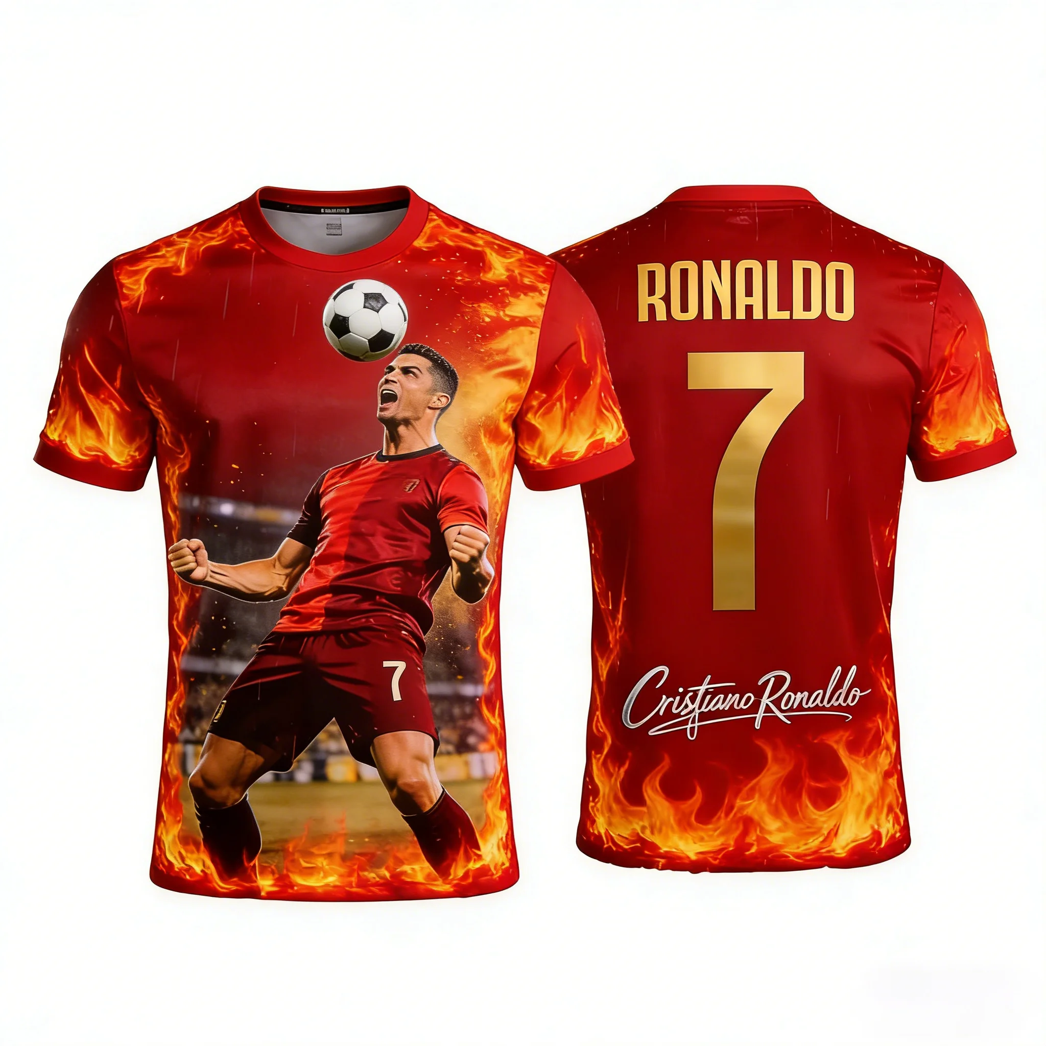 

Sci-fi AI Version Ronaldo #7 Football Sports Top for Adults and Children Summer 2026 Fans Only Comfortable Football Training Top