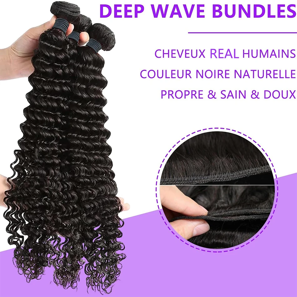 Burmese Raw Curly Human Hair Bundles Deep Wave 3 4 Bundles For Women 30 inch Sew In quickly Weave Remy Virgin Hair Extension