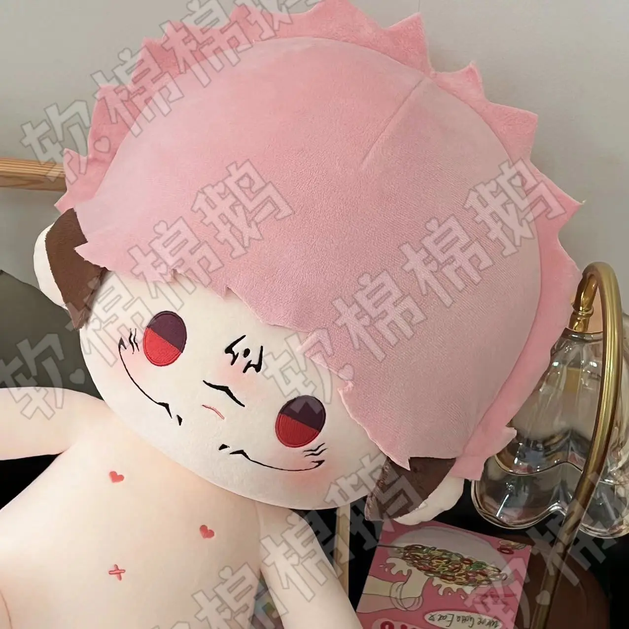 Anime Role Attributes Ryomen Sukuna Soft Plush Doll Body Dress Up Stuffed Toys Sitting Posture Figures Pillow 40CM Gift