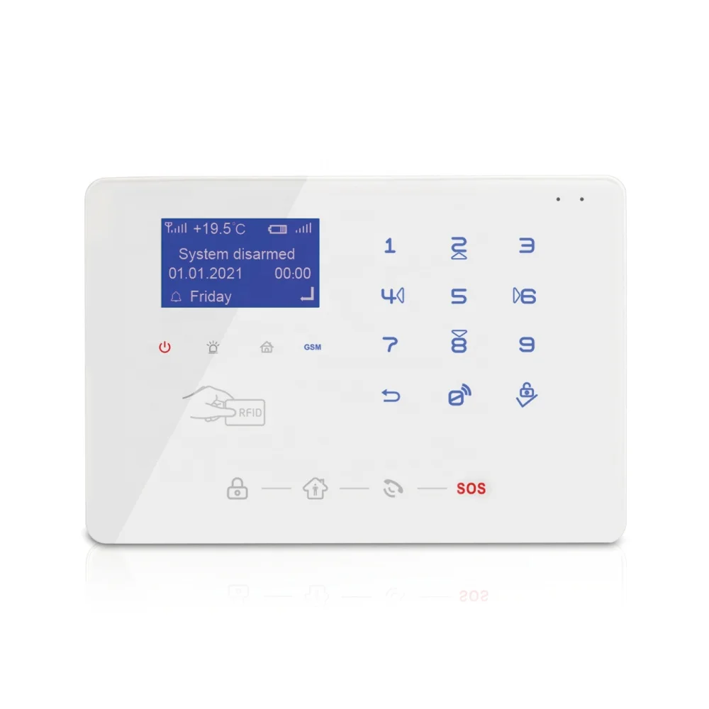 

Popular Smart Home Alarm System WIFI Security 12V Output Wireless Tuya Smart Life 4G WIFI Dual Network Alarm YL-007WT4Q