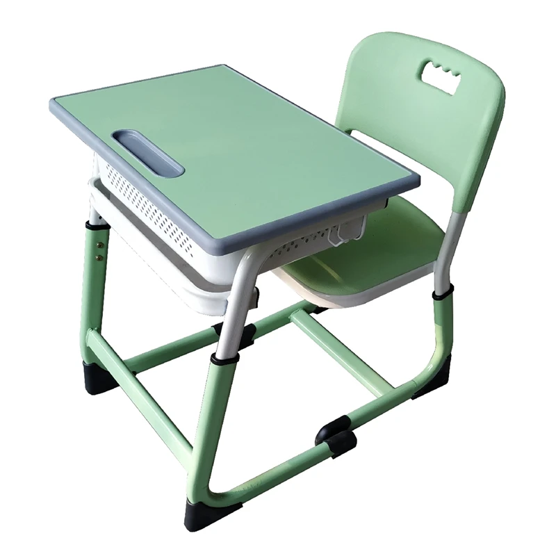 Modern Student Desk And Chair Set Adjustable Eco-Friendly Durable School Furniture Classroom Use