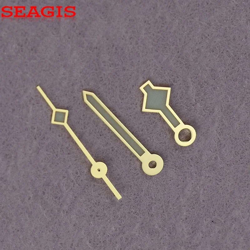SEAGIS Snowflake Watch Hand For NH35 NH36 7S26 7S36 Blue Lume 8*12.5mm