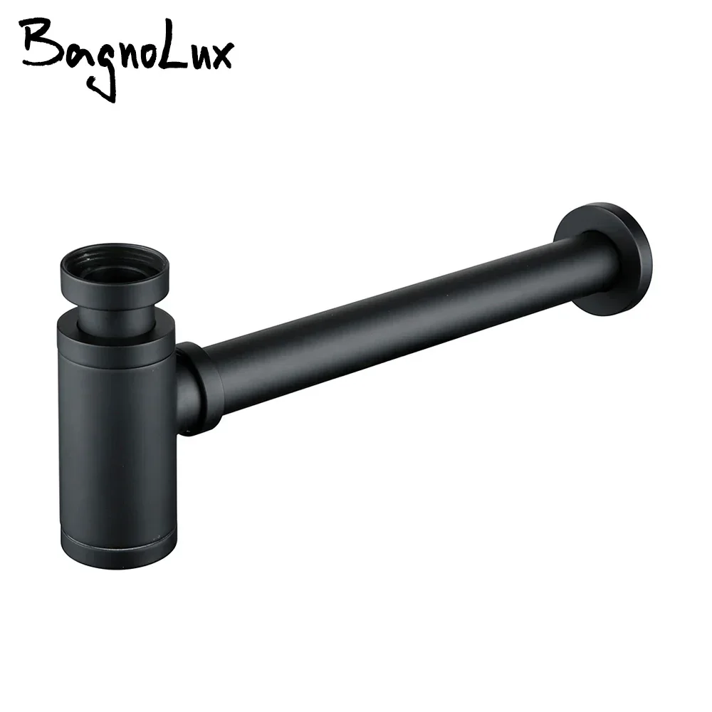Brass Black Bathroom Sink Faucet Bottle Trap Deodorant TRAP Pop Drainage