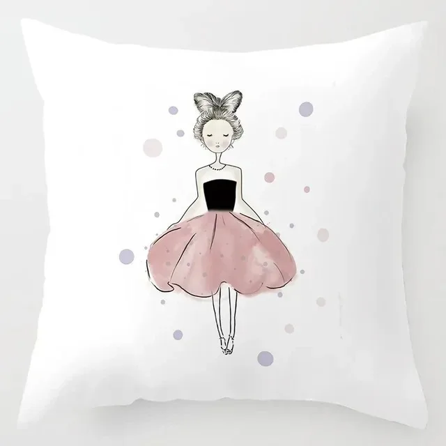 Pink Skirt Girl Pillowcase Car Ornaments Office Living Room Sofa Home Pillowcase