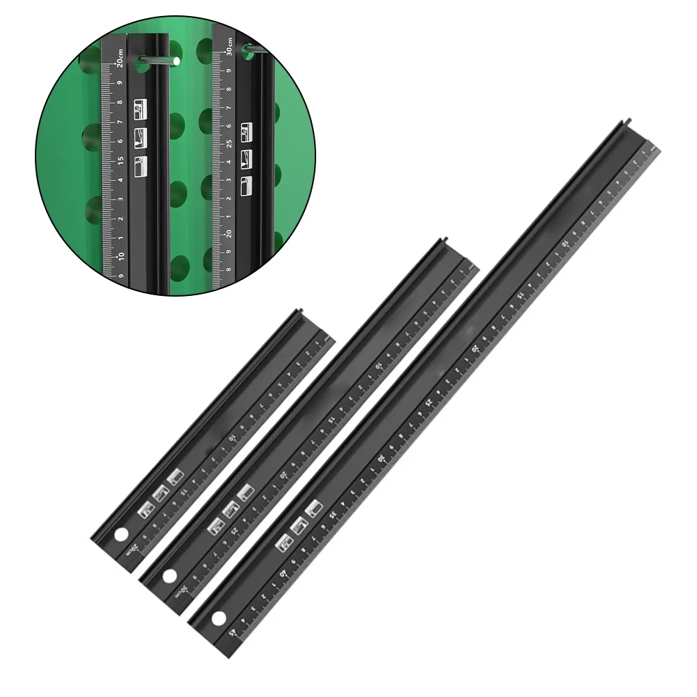 Raised Grip Aluminium Ruler 30cm, Non-Slip Metal Cutting Rule With Anti-Bleeding Edge For Craft Quilting Scrapbooking