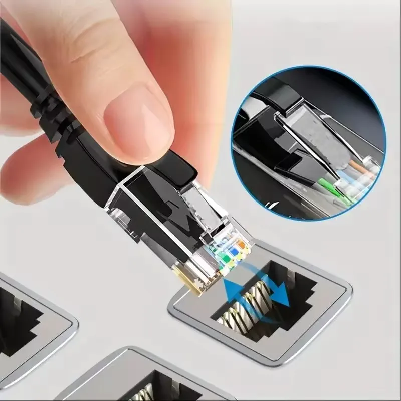كابل إيثرنت Cat6 كابل شبكي عالي السرعة 1000 ميجابت في الثانية RJ45 كابلات الإنترنت UTP CAT6 سلك شبكة LAN محمي لتلفزيون الكمبيوتر PS5 PS4 Xbox