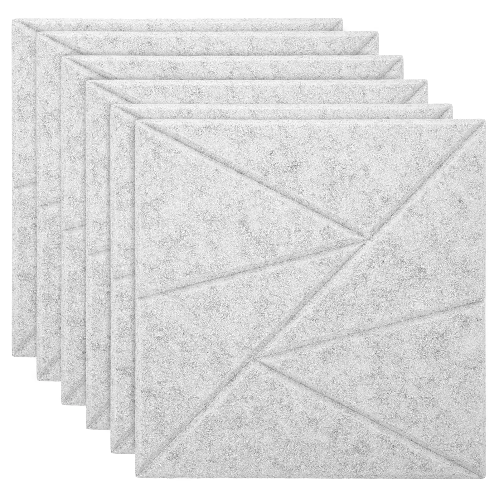

6 Pcs Sound Absorbing Panels Acoustic Wall Tiles Noise Reduction Stickers Black Foam Sheets Soundproof Ceiling Gaming Room Music