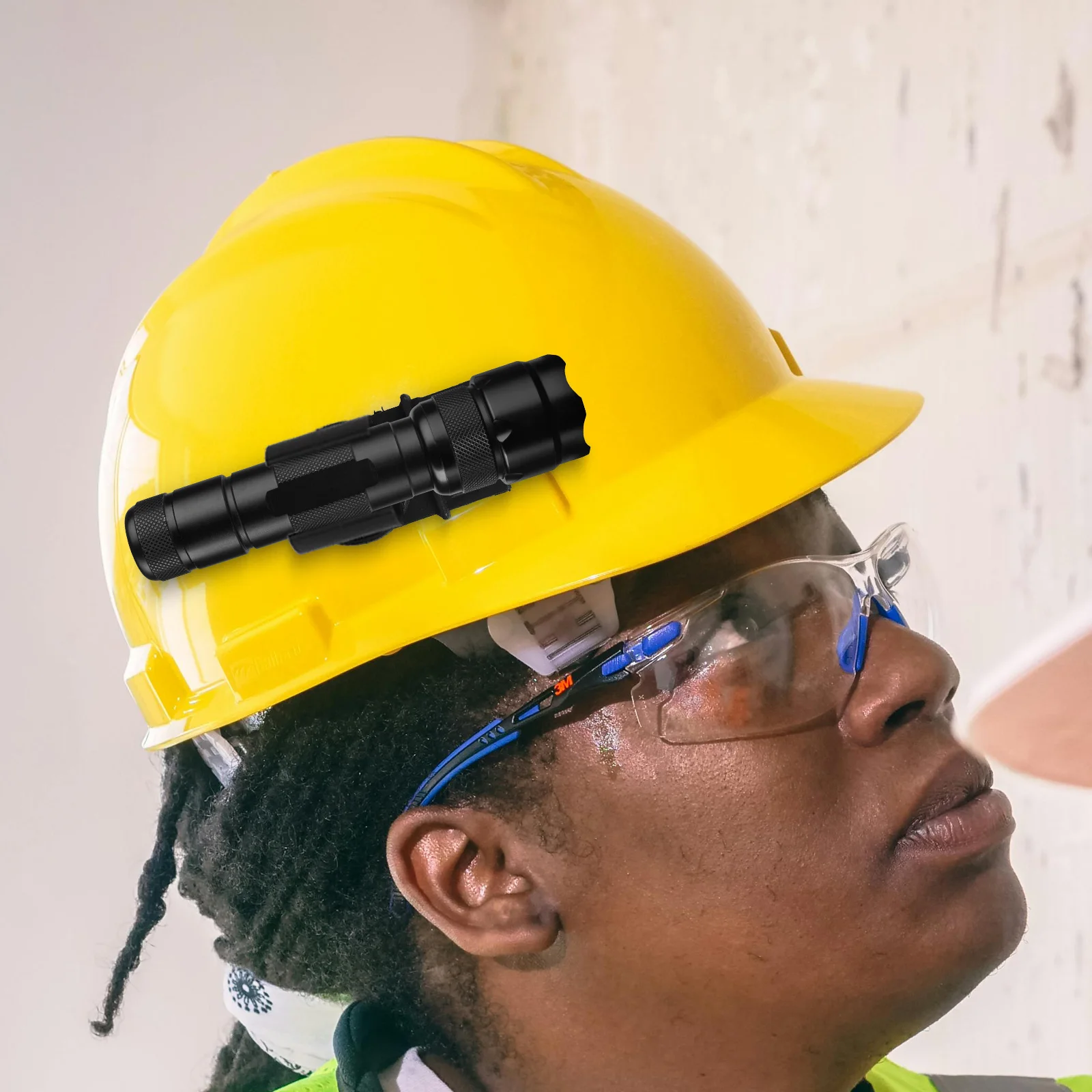 헤드 램프 안전 헤드 라이트 브래킷 경량 손전등 마운트 홀더 야간 용 다기능 하드 햇 라이트 클립 측면