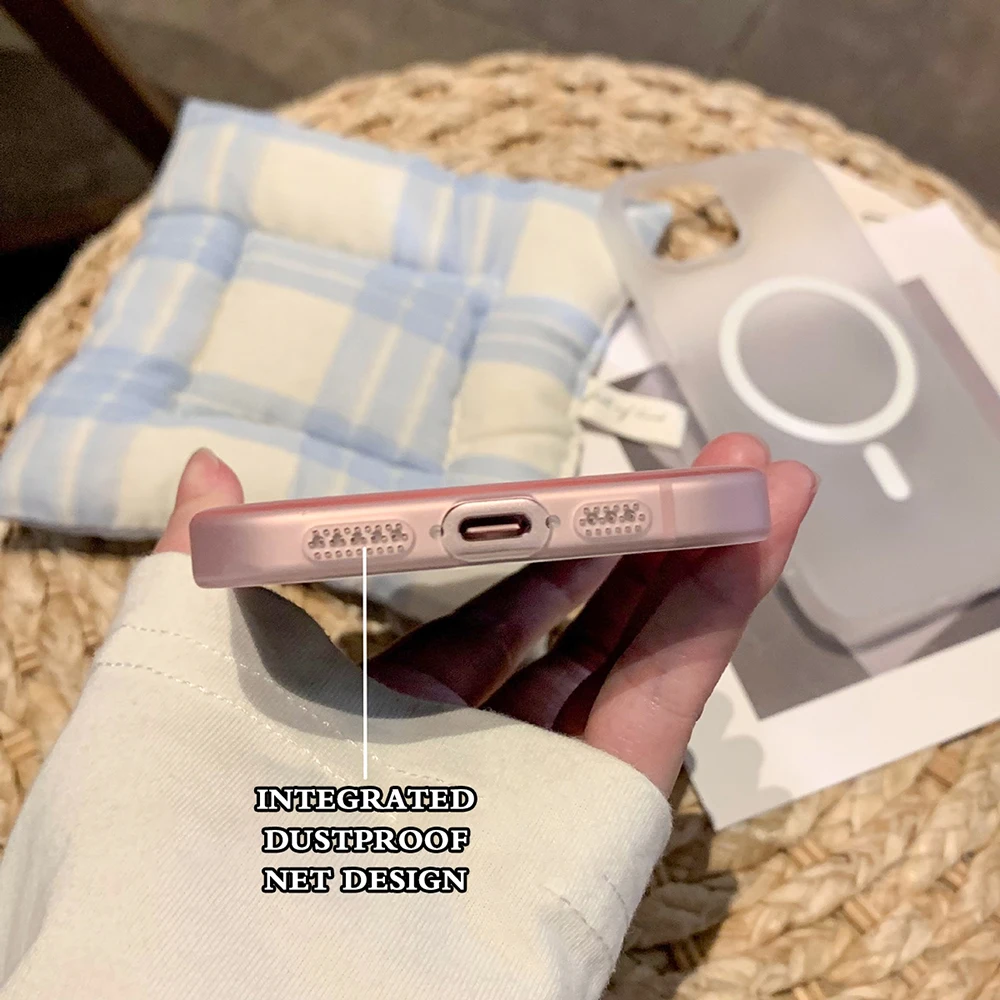 حافظة شحن لاسلكية رفيعة للغاية غير لامعة لهاتف سامسونج A56 5g A55 A16 A26 A36 A54 A06 S25 S24 Ultra S23 FE غطاء مغناطيسي