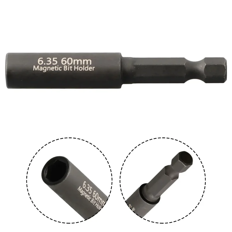1pc 60mm Magnetic Screwdriver Extension Bit Holder Tips 1/4Inch Hexagon Shank Drill Bit Adapter Hand Tools Accessories