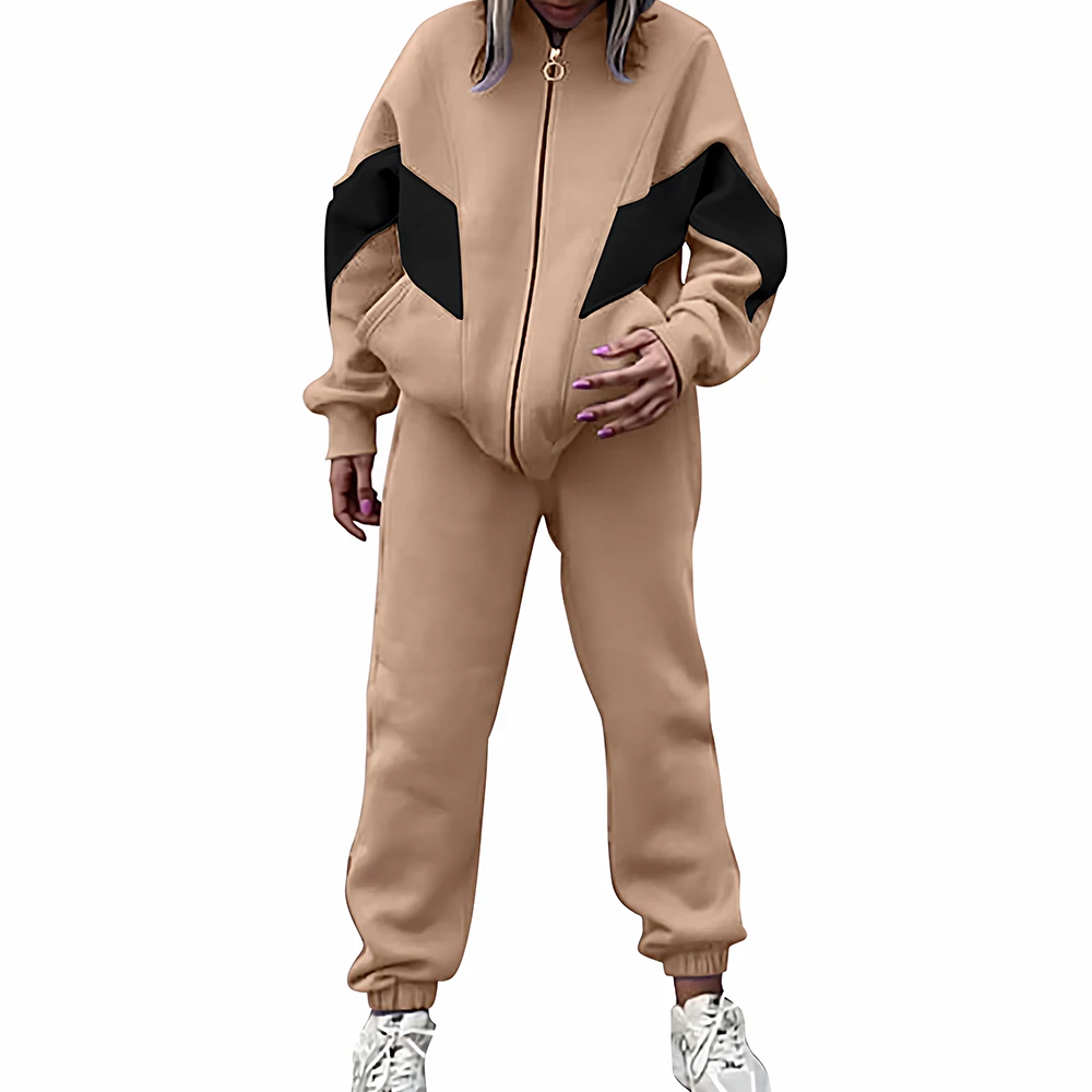 Conjunto de sudadera informal holgada para mujer, conjunto de pantalones de dos piezas a la moda para primavera y otoño, exportación europea americana