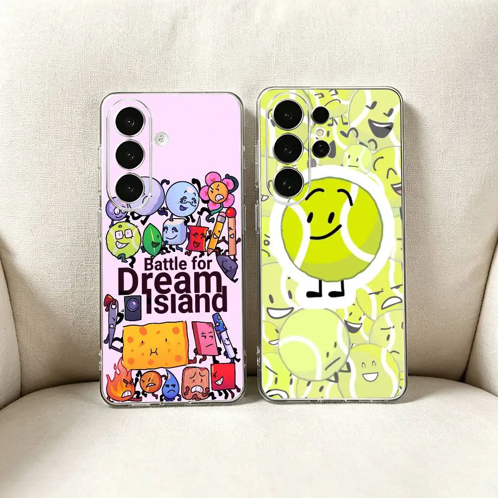 Bfdi-B- Battle For Dream Island Phone Case For Samsung S25,Ultra,S24,S21,S22,S23,S30,Plus,Fe,Lite Transparent Cover