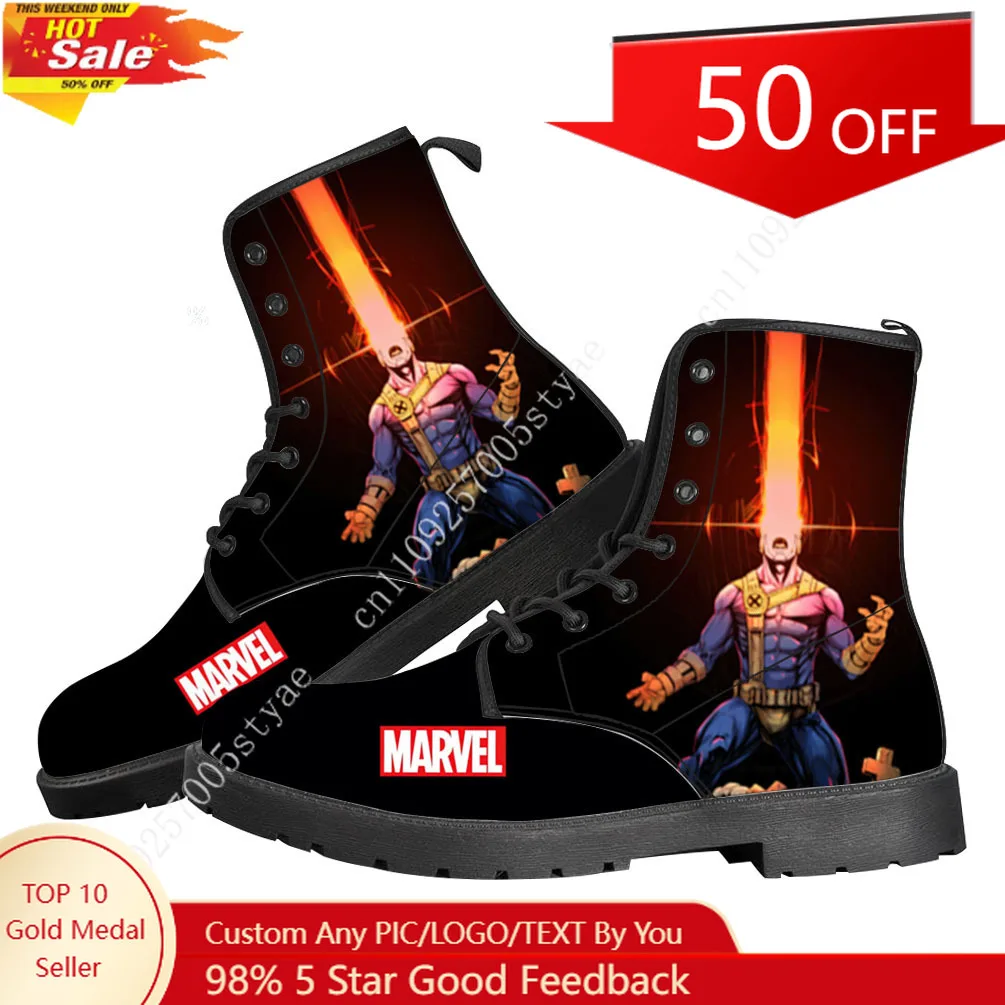 

Повседневные ботинки Marvel Scott Summers Cyclops для мужчин и женщин, изготовленные на заказ, высококачественные легкие ботинки