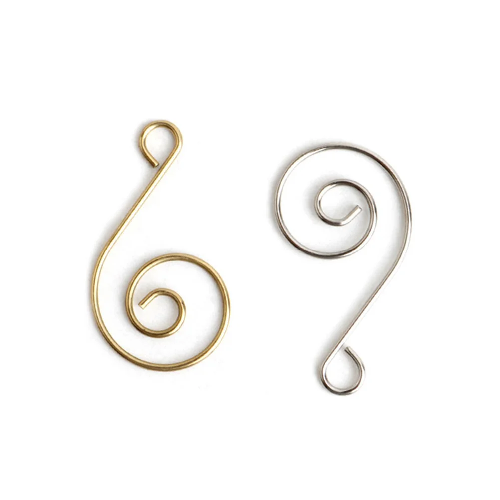 50 قطعة معدن الذهب S على شكل السنانير الثقيلة زخرفة الشماعات لشجرة عيد الميلاد إكليل الزينة إكليل الشماعات