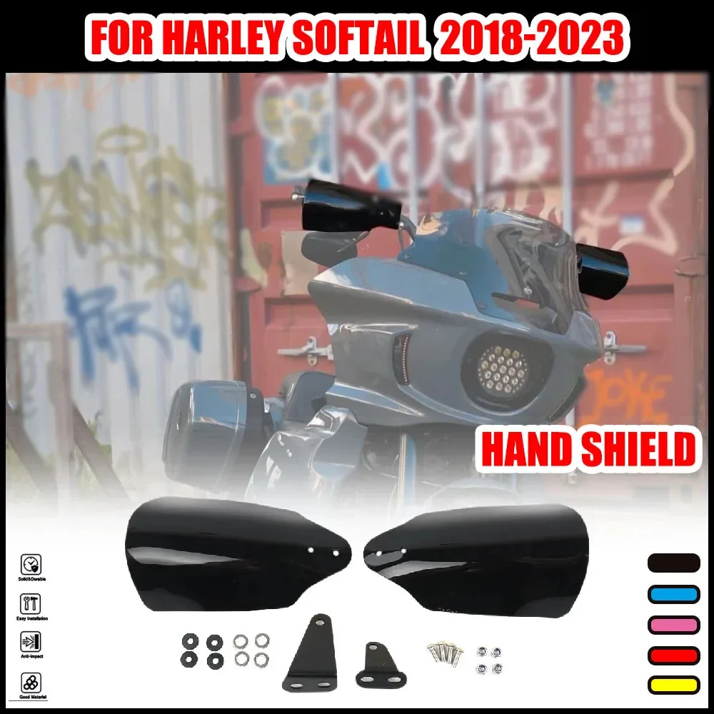 For Harley Softail Street Bob FXBB FXBBS Deluxe FLDE Low Rider ST FXLRST 18-23 Handguards Protector Hand Shield Cover Motorcycle