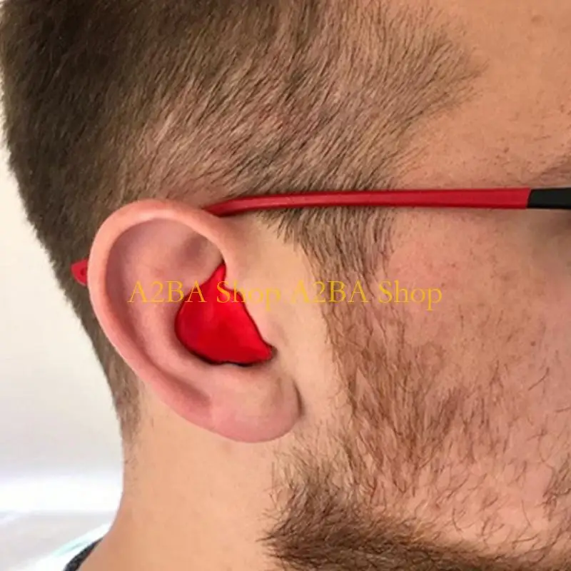 A2BA Effective Reusable Latex Earplugs Noise Sensitivity Provide Comfort Silence for Sleep Quiet Study And Work Night Rest