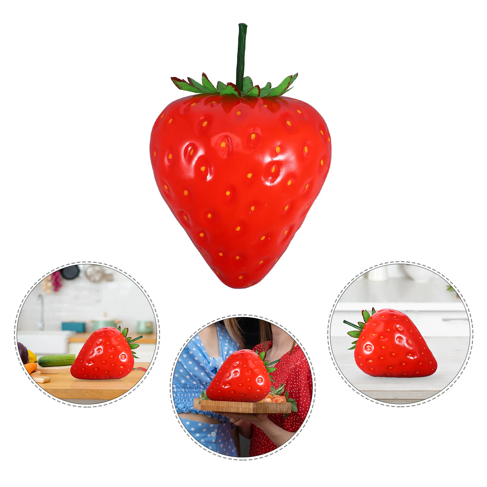 

Extra Large Foam Strawberry Artificial Decoration Lifelike Simulation Photo Prop Home Kitchen Party Display Photo Prop