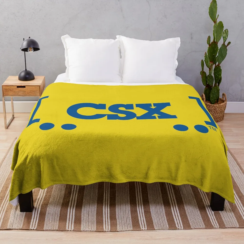 

CSX Train Logo Throw Blanket Flannel Fleece Soft Warm Throw Blanket
