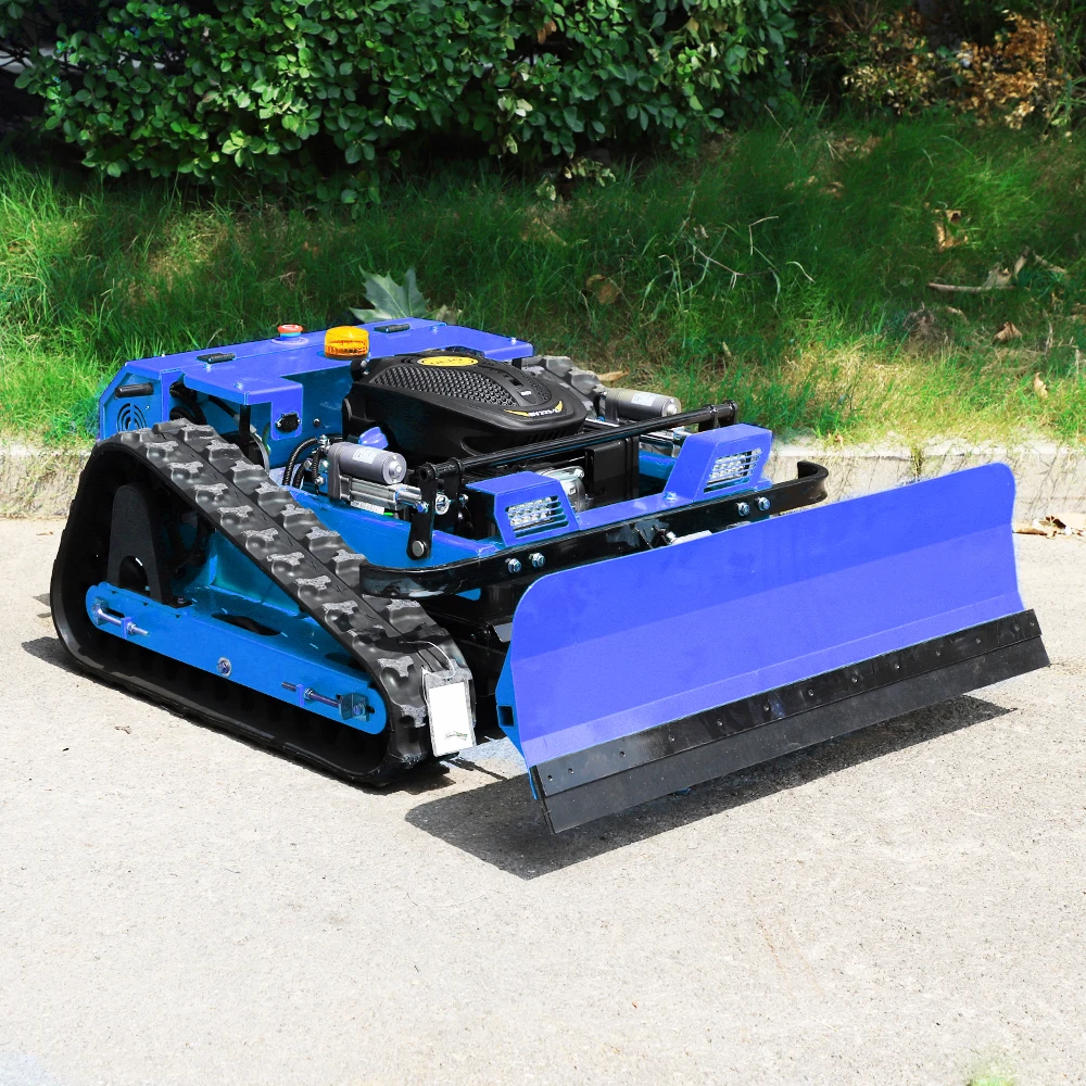 In Stock in the USA, Remote-controlled Lawn Mower With Snowplow, 550mm Wide Cutting Width, Suitable for Gardens and Orchards.