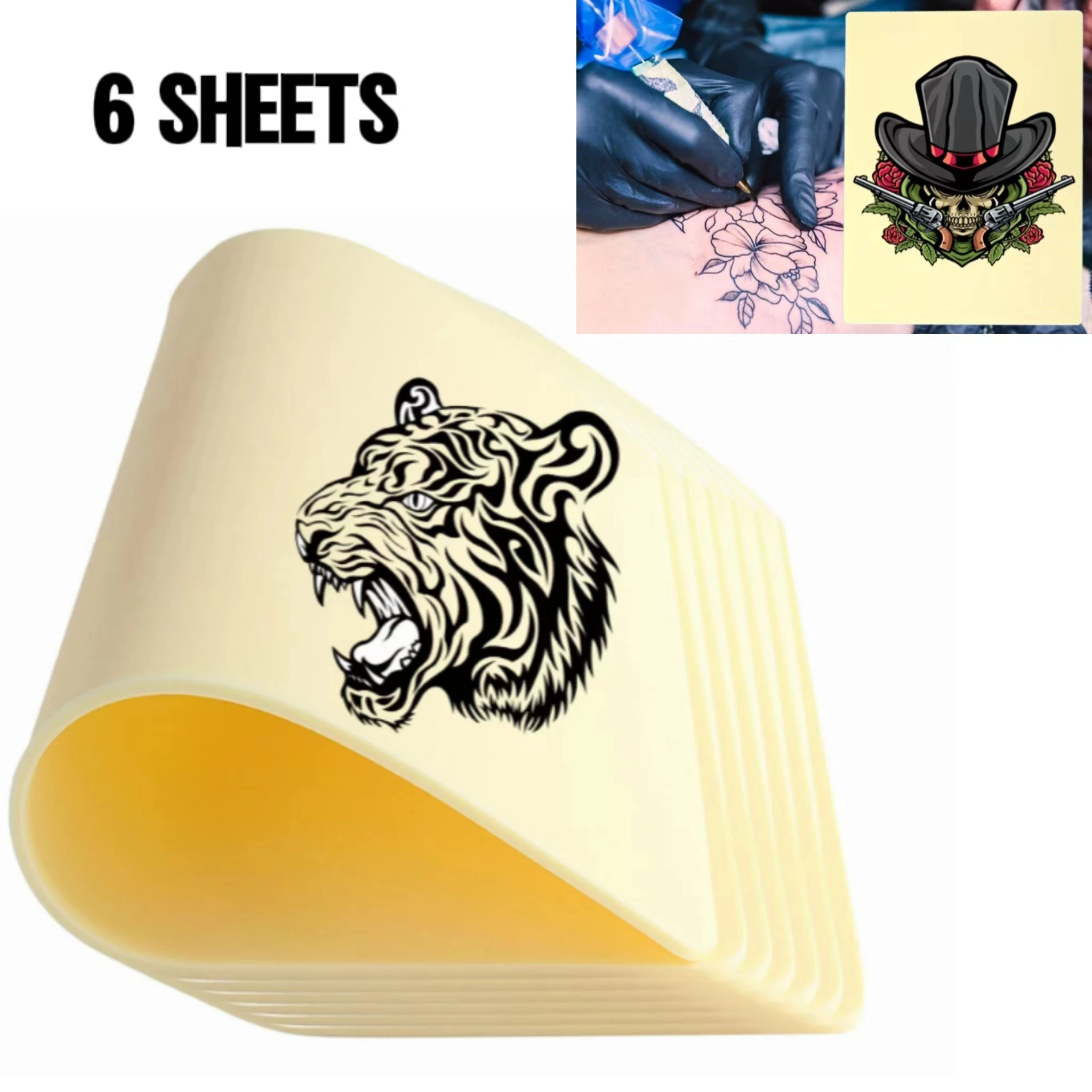 3MM A4 Size Tattoo Practice Skin Double Sides Silicone Microblading Eyebrow Permanent Makeup Practice Skin Tattoo Supplies