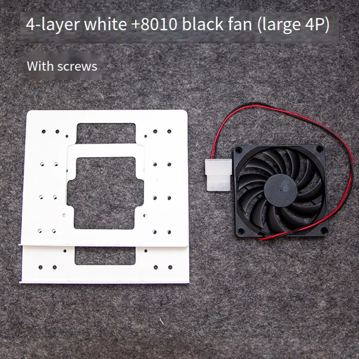 A14M 4x3.5 HDD Bracket for PC Case Mechanical Hard Disk Holder with Fan Cooling Stackable Expansion Fits 4 HDDs B