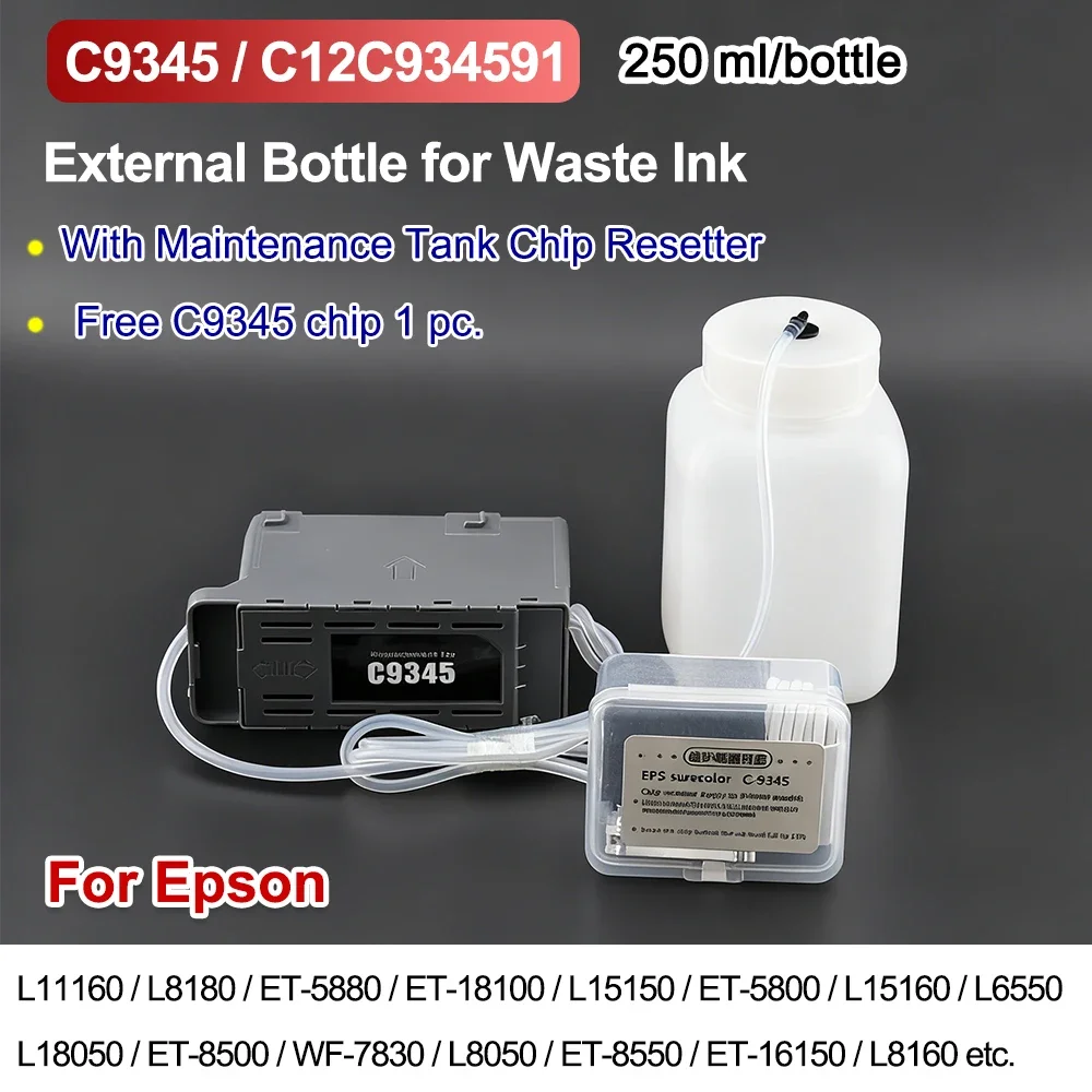 C9345 زجاجة حبر النفايات الخارجية مع إعادة تعيين خزان الصيانة لإبسون L8180 ET-5880 ET-5800 L18050 ET-8500 L8050 ET-8500 #1