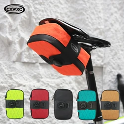 CXWXC BOA Bicycle Saddle Bag Portable Waterproof 0.6L Large Capacity Lockable Cycling Tail Bag Seat Pack  Bike Accessories