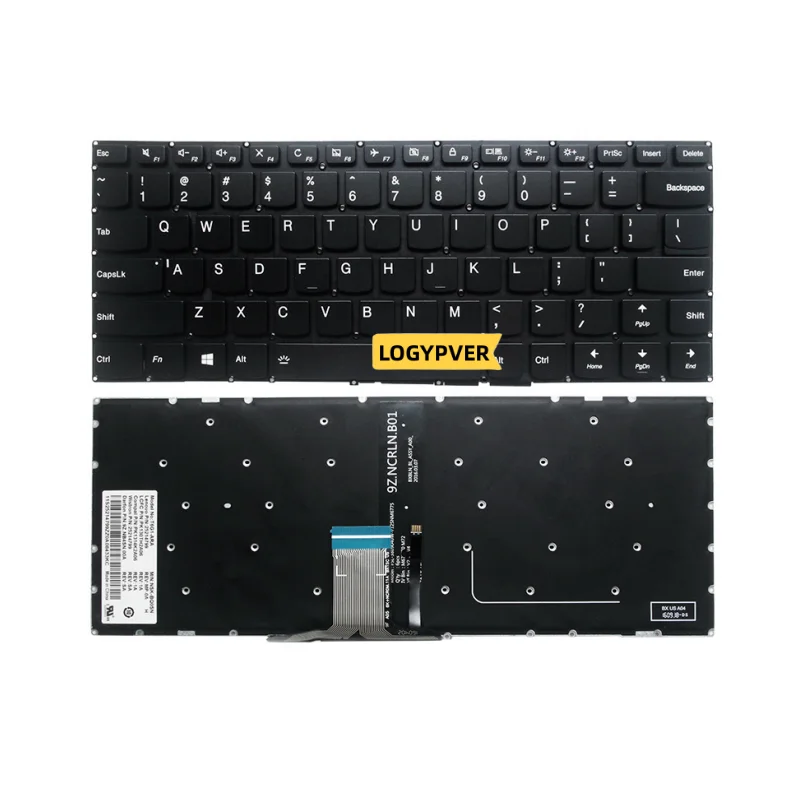 Teclado para Lenovo Yoga 710-14ISK 710-14IKB 710-15IKB 710-15ISK 510-14IKB 510-14ISK Flex 4-14 710S-14ISK, inglés de EE. UU.