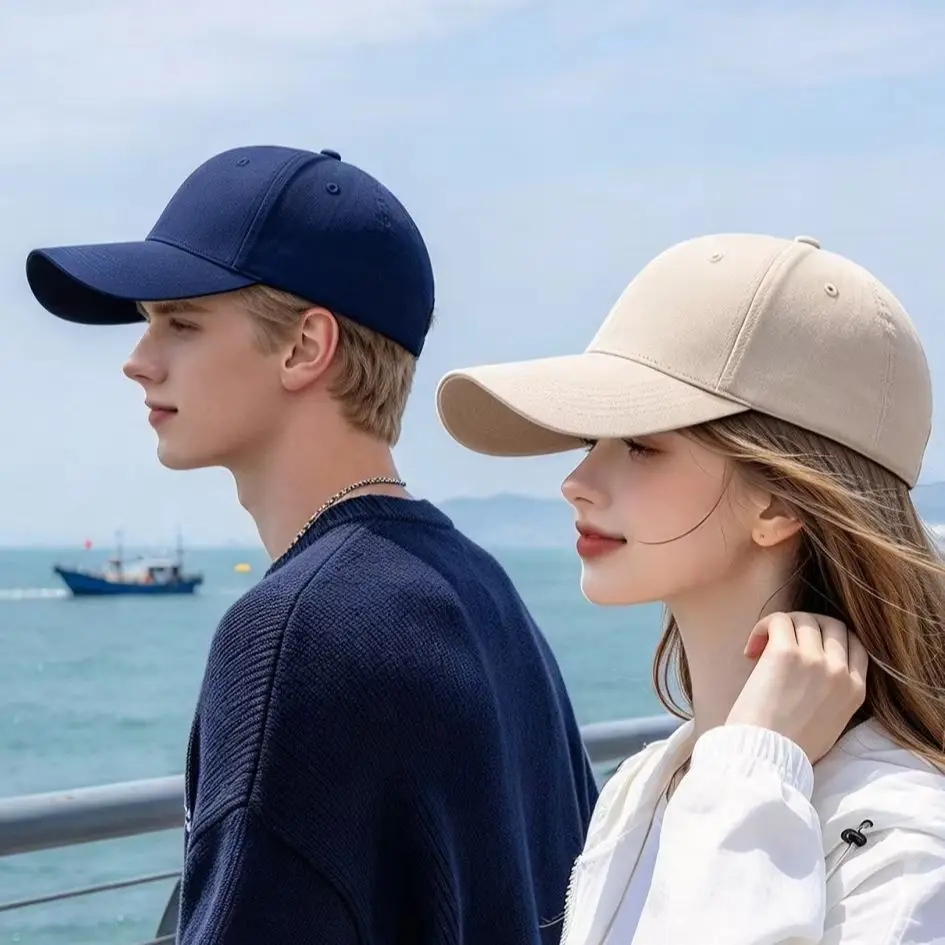 Adjustable Big Head plus Size Baseball Cap 11cm Extra Long Bill 100% Cotton Men Women Visor Hat