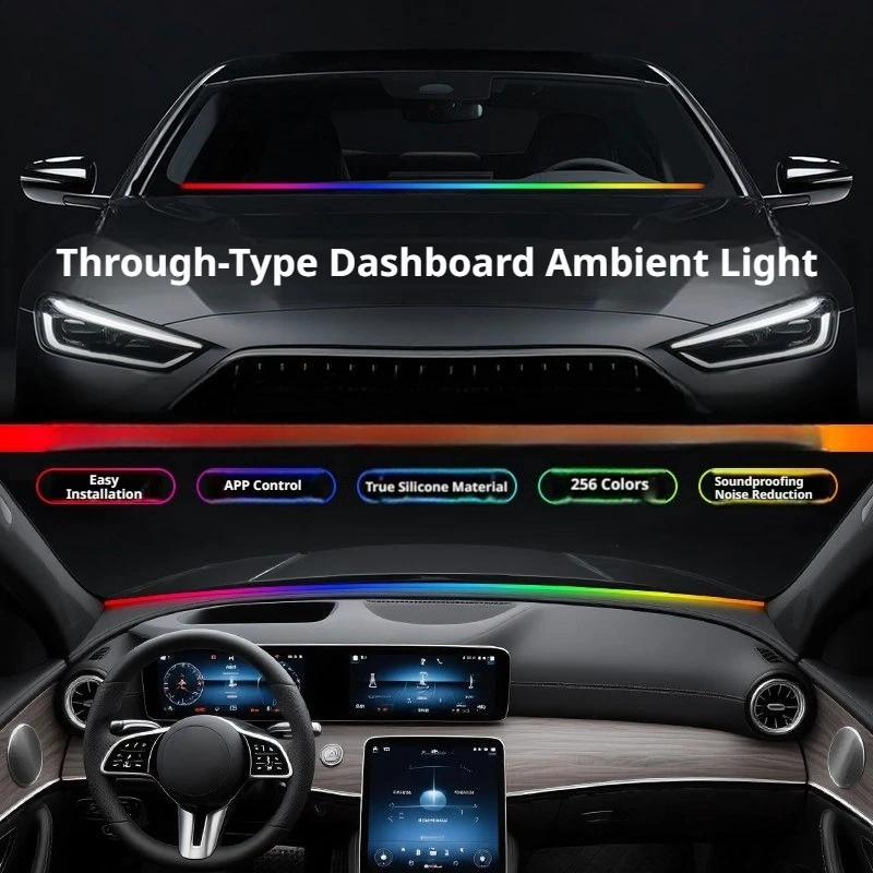 SEAMETAL Car Ambient Light Intelligent Sound-Activated App Control Hassle-Free Dual-Action Functionality USB Atmosphere Lamp