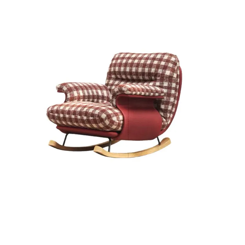 

Скандинавское современное минималистичное дизайнерское кресло-качалка для отеля, гостиницы, дома, гостиной, балкона.