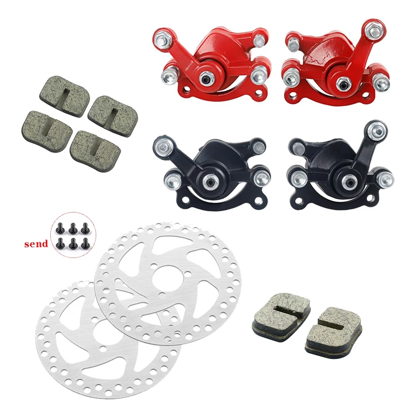 2 Stroke 47cc 49cc Front Rear Disc Brake Caliper Pads For Mini Moto Kids ATV Quad Minimoto Dirt Pocket Bike Gas Scooter