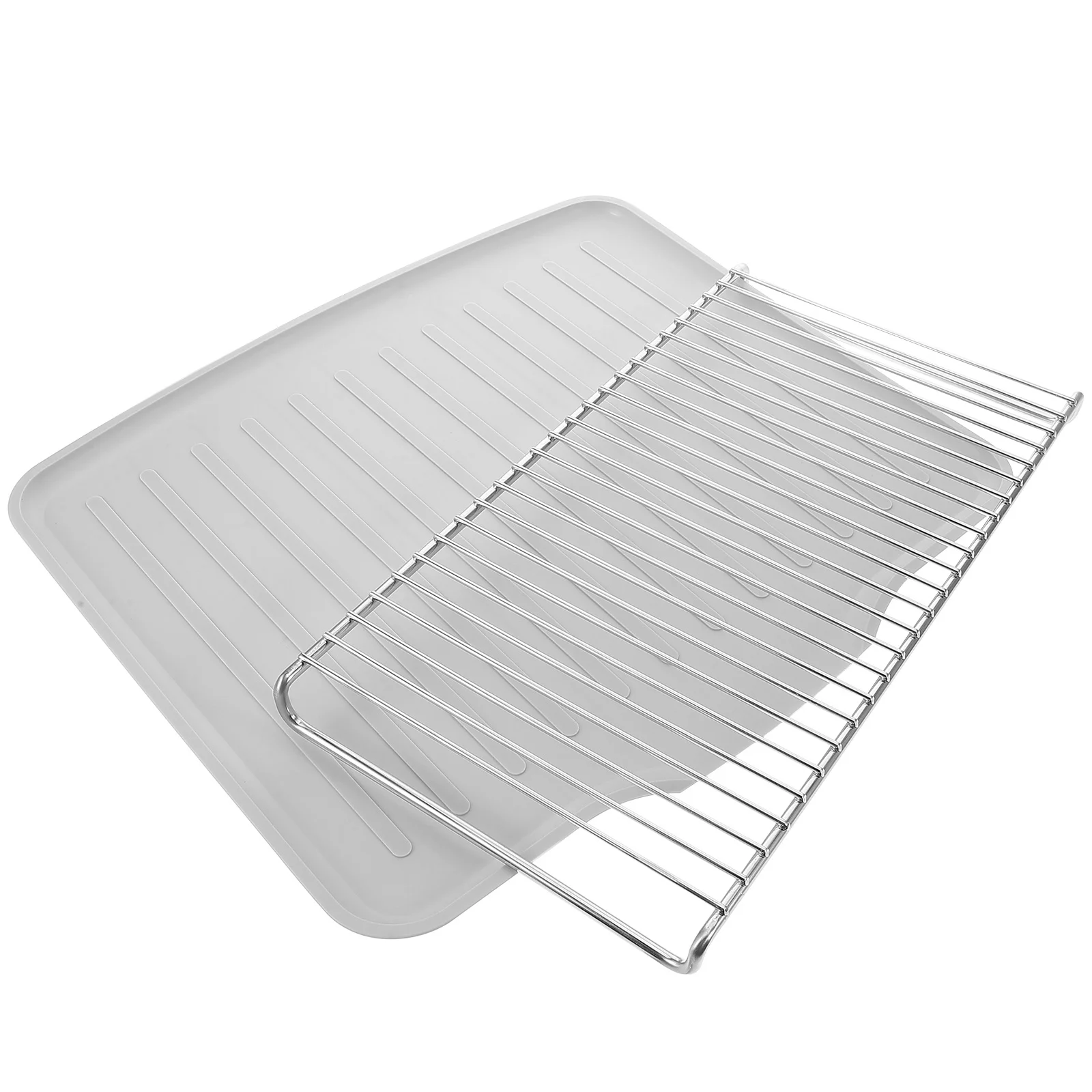

1Set Stainless Steel Dish Drying Rack Drain Board Kitchen Counter Organizer Multi-Functional Dish Plate Cutlery Drainer