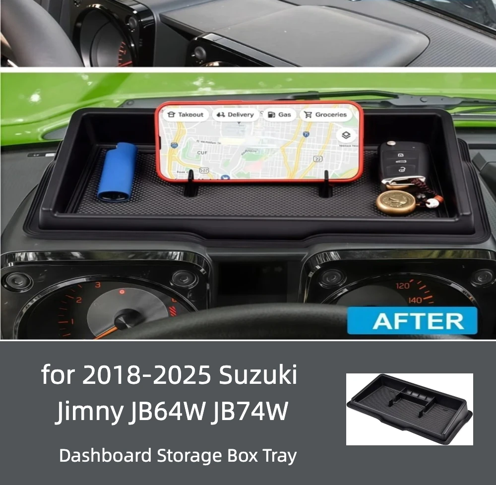 Compatible with  2018-2025Suzuki Jimny JB64W JB74W Dashboard Storage Box Tray Center Console Organizer Interior Car Accessories