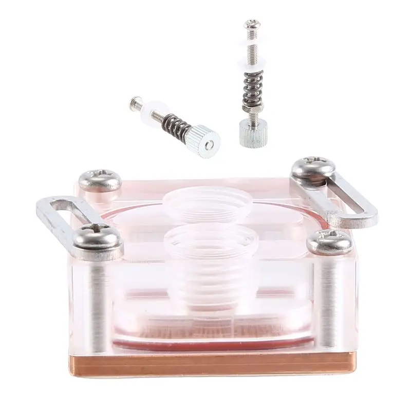 Front Hole CPU Water Cooling Block Cooler Acrylic Transparent South Bridge Northbridge Block For Computer CPU Block