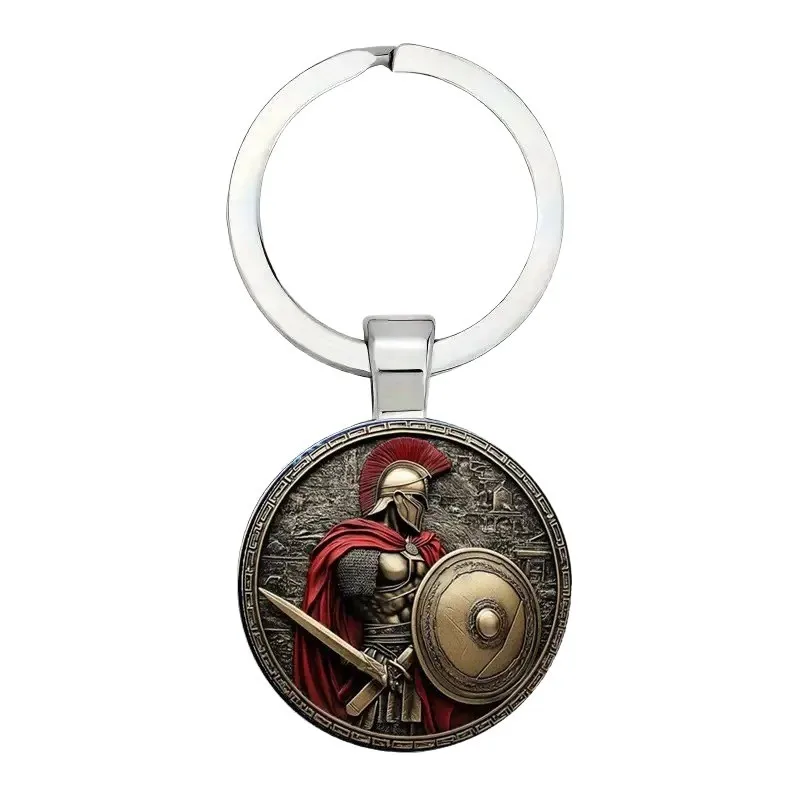 المفاتيح المتقشف خوذة المفاتيح خمر النحاس معدن المحارب المقدوني خوذة مفتاح قلادة السياحية الثقافية سحر تذكارية