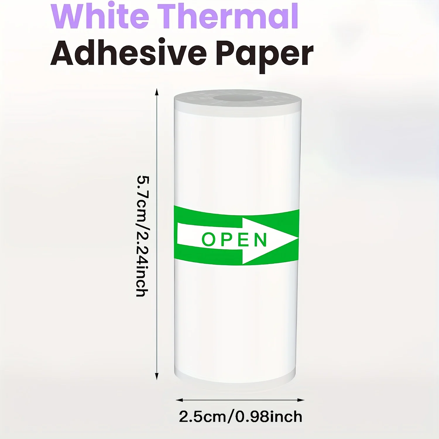 5/10/20 لفات 57 ملم ورق حراري أبيض مع طابعات صغيرة متوافقة مع الأساسية C9/X5/X6 للتعلم/المذكرات/الرسم/المكتب/ملصقات Phomemo