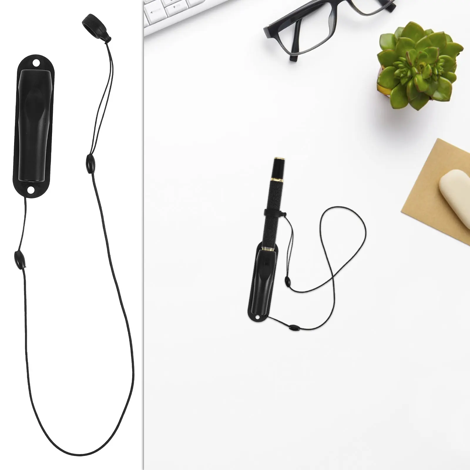 2Pcs Pen Anti-Loss Elastic Retractable Lanyard Tether for Badge Reel Clipboard Teachers Construction Workers Stylus Tether